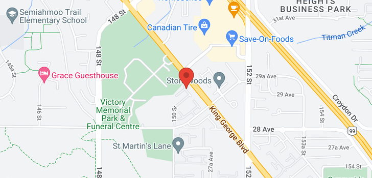 map of 11 2925 KING GEORGE BOULEVARD